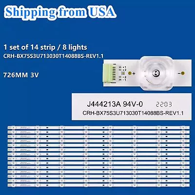 LED Strips For Hisense 75 TV 75R7070E2 75R6E1 75R7E2 75RGE H75B7510 H75B7510UK • $42.64