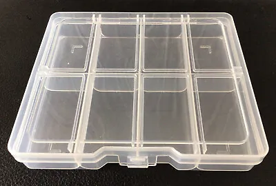£2.55 • Buy Storage Box Plastic  8-Compartment Craft Supply Organiser With Hinged Lid NEW.