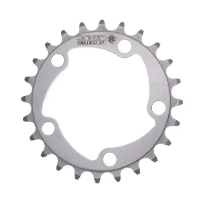 Origin8 Alloy Blade Chainring 24t 74 BCD 5-Bolt 8/9-Speed Aluminum Silver • $23.42