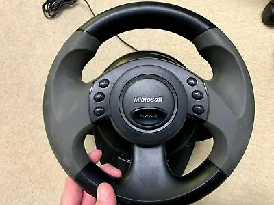 Microsoft Force Feedback SideWinder Wheel And Pedals **TESTED Great Condition ** • $35