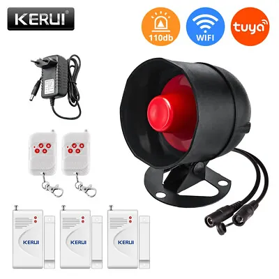 KERUI Wifi Tuya Wireless Alarm System Smart Home Security 110dB Live Siren Horn • $35.40
