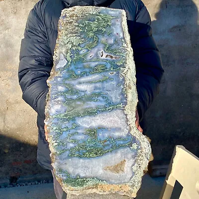 20LB  Natural Agate Water Grass Quartz Slice Polishing Healing Meditation • $0.99