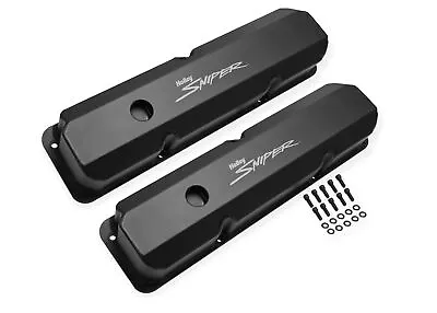 Holley Sniper 890001B Sniper Fabricated Aluminum Valve Cover - Ford FE - Blac... • $191.95