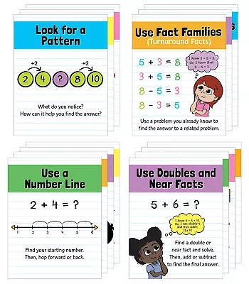 Carson Dellosa Mini Posters: Math Strategies Poster Set Grade K-2 (14 Pieces) • $9.99