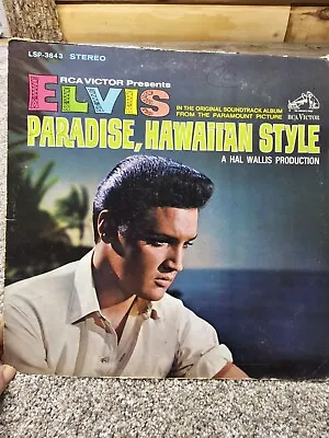 Elvis Presley PARADISE HAWAIIAN STYLE Record Vinyl LP RCA Dog Near Top LSP-3643 • $5