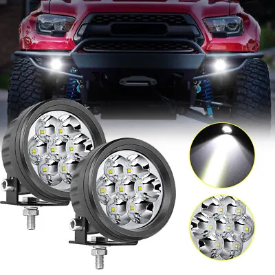 $39.99 • Buy 2x 3.5'' LED Work Light Bar Fog Lights Spot Driving Lamp Round Motor Offroad SUV