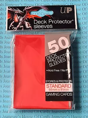 Ultra Pro Sleeves - Solid Red - Standard (50) Deck Protectors (82672) • £4.25