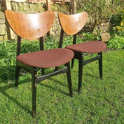 2 Small Mid Century Vintage G Plan Butterfly Dining Chairs. • £140