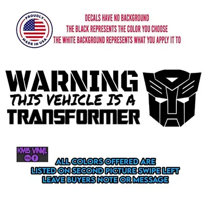 Car Window Decal Truck Outdoor Sticker This Vehicle Transformer Autobot • $3.85