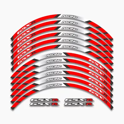 Wheel Stickers Tire Border Reflective Decals FOR SUZUKI GSXR GSX-R 600 1000 750 • $17.99