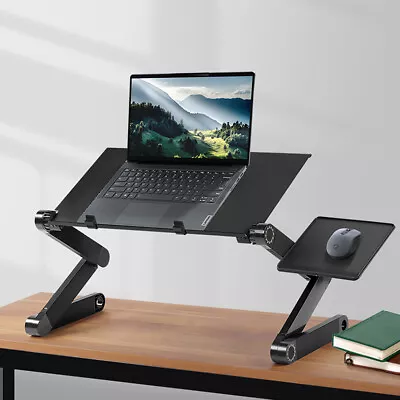 Adjustable Portable Folding Laptop Desk Computer Table Stand Tray For Bed Sofa • £17.95