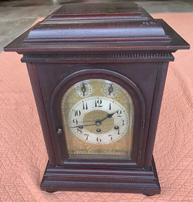 Antique Junghans German Mahogany Mantel Clock. 1900’s • $600