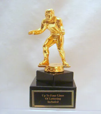 Vintage Gold Metal Football Lineman Trophy Top Tops Trophy Parts Metal • $18