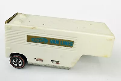 Hot Wheels Redline 1970 Heavyweights Moving Van Lines White Trailer W Gold Door • $65