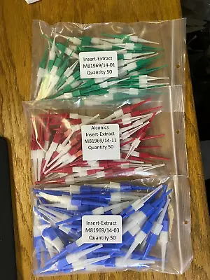 $120 • Buy 50 Each M81969/14-01 M81969/14-03 M8196 Insertion Extraction Tool Green Red Blue