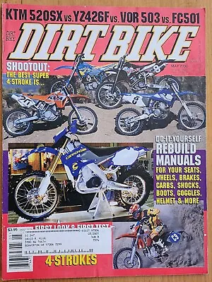 Dirt Bike May 2000 Motocross Magazine KTM 520SX Rebuild Manuals 4-Strokes VOR503 • $7.48