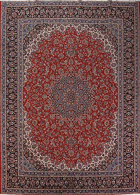 Red Floral Traditional 10x13 Ft Area Rug Living Room Rug • $450.97