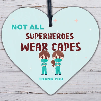 £3.99 • Buy Special Thank You Gift For Nurse Doctor Wooden Heart Hospital Staff Present