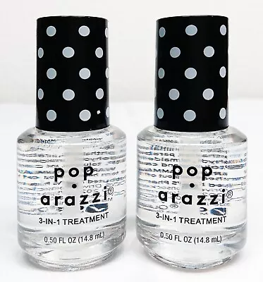 Pop-arazzi Nail Polish 3-in-1 Treatment # 553987 One Step Prep Clear Lot Of 2 • $5.99