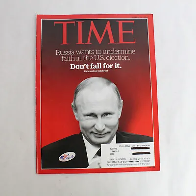 Time Magazine October 10 2016 Vladimir Putin Russia Undermines US Election • $13