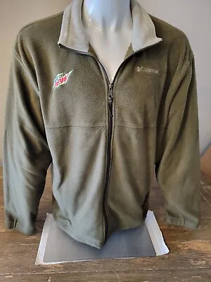 Columbia Mens Mountain Dew Green Full Zip Fleece Jacket XL • $40