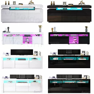 TV Unit Display Cabinet Cupboard Sideboard TV Stand Living Room High Gloss Front • £179.99