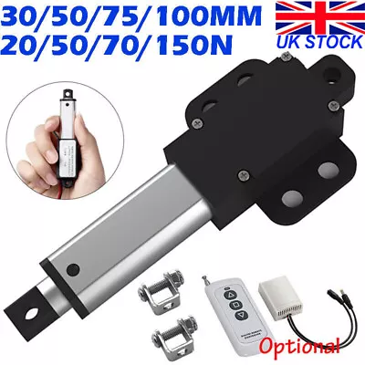 DC 12V 150N 30mm 50mm 100mm 150mm Micro Mini Linear Actuator Stroke Fast Speed • £26.75