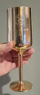 Solid Brass Vintage Wine Goblet Monogrammed/ Dated 1984. • $20