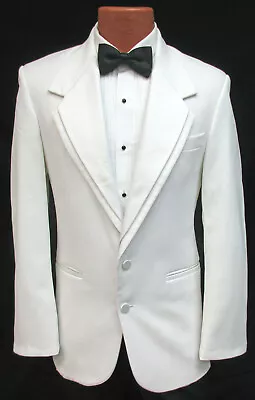 Men's White Oscar De La Renta Contour Tuxedo Dinner Jacket Wedding Mason Cruise • $37.49