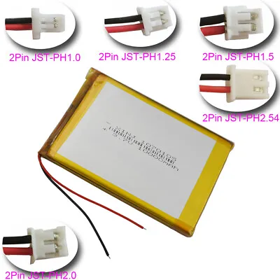 3.7V 10000mAh Rechargeable Polymer Li Battery 1070105 2Pin JST-PH For Tablet PC • £17.88