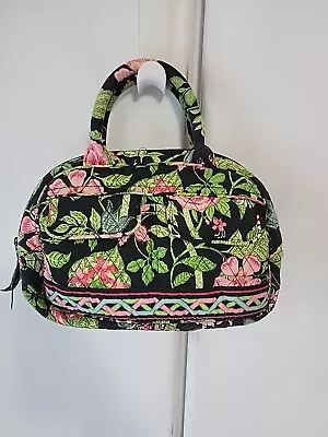 Vera Bradley Lola Handbag Botanica Floral Purse Black/Green /Pink • $15