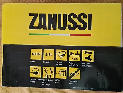£55 • Buy Zanussi  Air Cyclonic Bagless Vacuum Cleaner White Yellow 2.5L 600W/ZAN8620CV