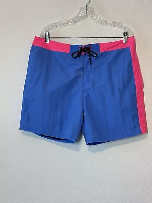 Vineyard Vine Swim Trunks  Mens 38 Blue Pink Board Shorts Lined • $16