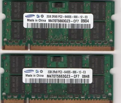 $17.95 • Buy 4GB 2x 2GB Kit Dell Vostro 1088 1200 1220 1310 1320 1400 1500 A840 A860 Memory 