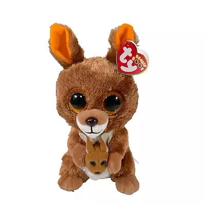 Ty Beanie Boos KIPPER Kangaroo Plush 2018 6  W/Tags Stuffed Animal 2 • $19.49