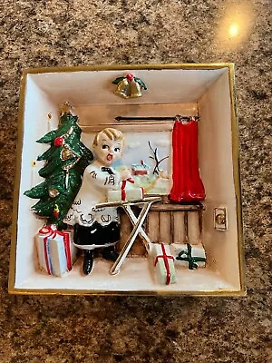 Unusual Vintage Choir Boy UCAGCO Japan Hanging Christmas Scene In 3-D - • $69.99