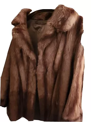 Chestnut Mink Genuine Fur Coat • $245.40