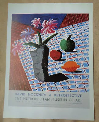 David Hockney Poster Metropolitan Museum Of Art 1988 Exhibit Art Print Flowers • $29.99