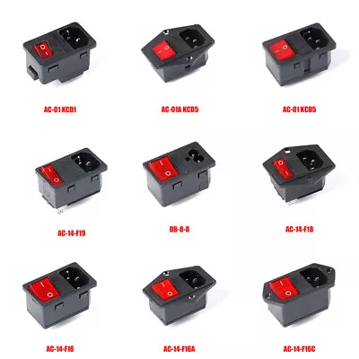 IEC 10A 250V Plug Power Connector AC C14 C01 3 Pin With Switch And Fuse Socket • $39.45