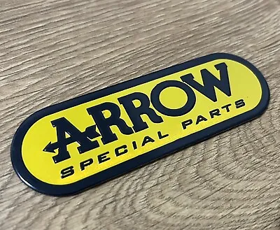 Arrow Metal Badge Exhaust Sticker Decal Heatproof 130mm X 45mm • $5.91