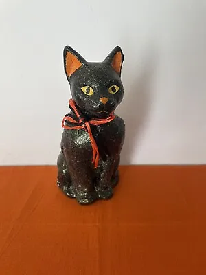 Midwest Of Cannon Falls Teena Flanner Collection Black Cat Halloween Paper Mache • $30