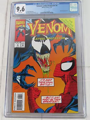 Venom: Lethal Protector #6 CGC 9.6 WP July 1993 Marvel Comics 4251723023 • $75.99