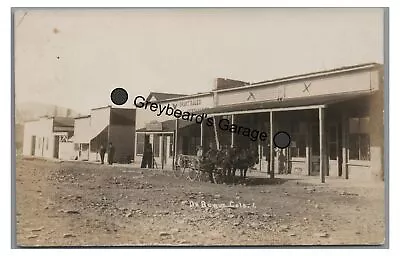 RPPC Horse Drawn Wagon DE BEQUE CO Colorado Tiny Town Real Photo Postcard • $64.99