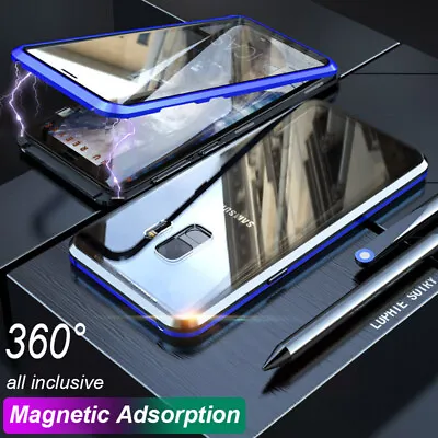 Tempered Glass 360° Magnetic Case Metal Cover For Samsung Galaxy S22 A52 S21 S20 • $18.55