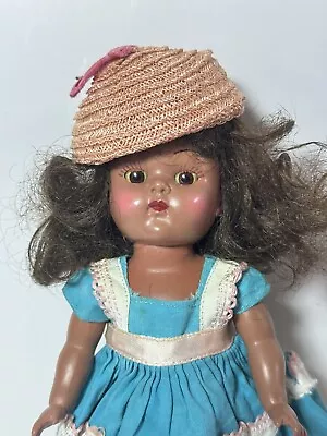 RARE 1953 African American BLACK COLORED GINNY Vogue Doll STRUNG PAINTED LASHES • $1275