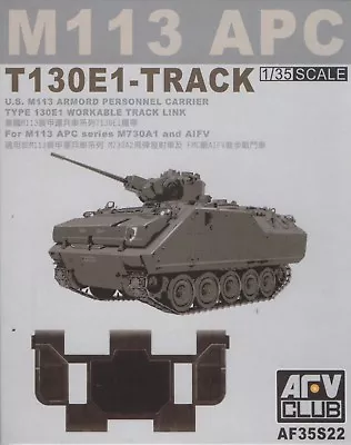 AFV Club 1/35 AF-35S22 T130E1 WORKABLE Track Link For M113 APC M730A1 & AIFV • $20.85