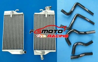 Aluminum Radiator + BLACK Hose For 2004 Honda CR125R CR125 CR 125 R 04 2-STROKE • $98