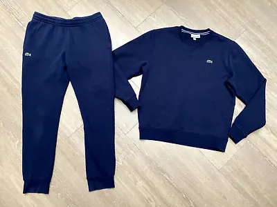 £25 • Buy Mens Navy Blue Lacoste Sport Sweatshirt Tracksuit, Size M - L (lacoste Size 4/5)
