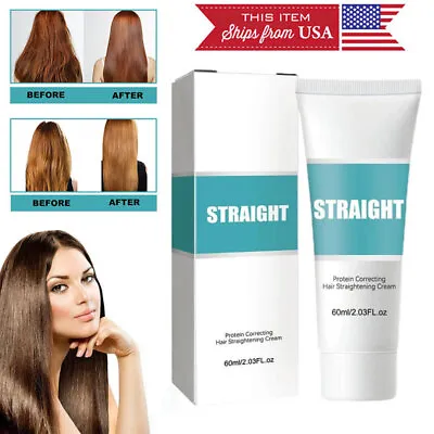 Keratin Treatment Hair Straightening Cream Fast Smoothing For Deep Curly Hair • $7.55