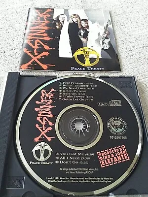 X-Sinner - Peace Treaty (CD 1991) Authentic First Pressing! NEAR MINT!! RARE!! • $54.99